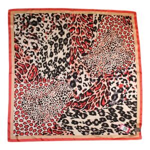 Vince Camuto Patched Animal 100% Silk 36" Square Scarf #VC3031